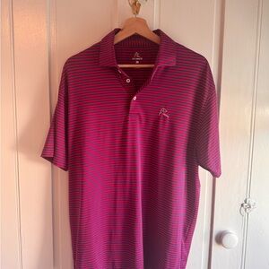 Rhoback Golf / Polo Shirt - Red and Blue Stripes